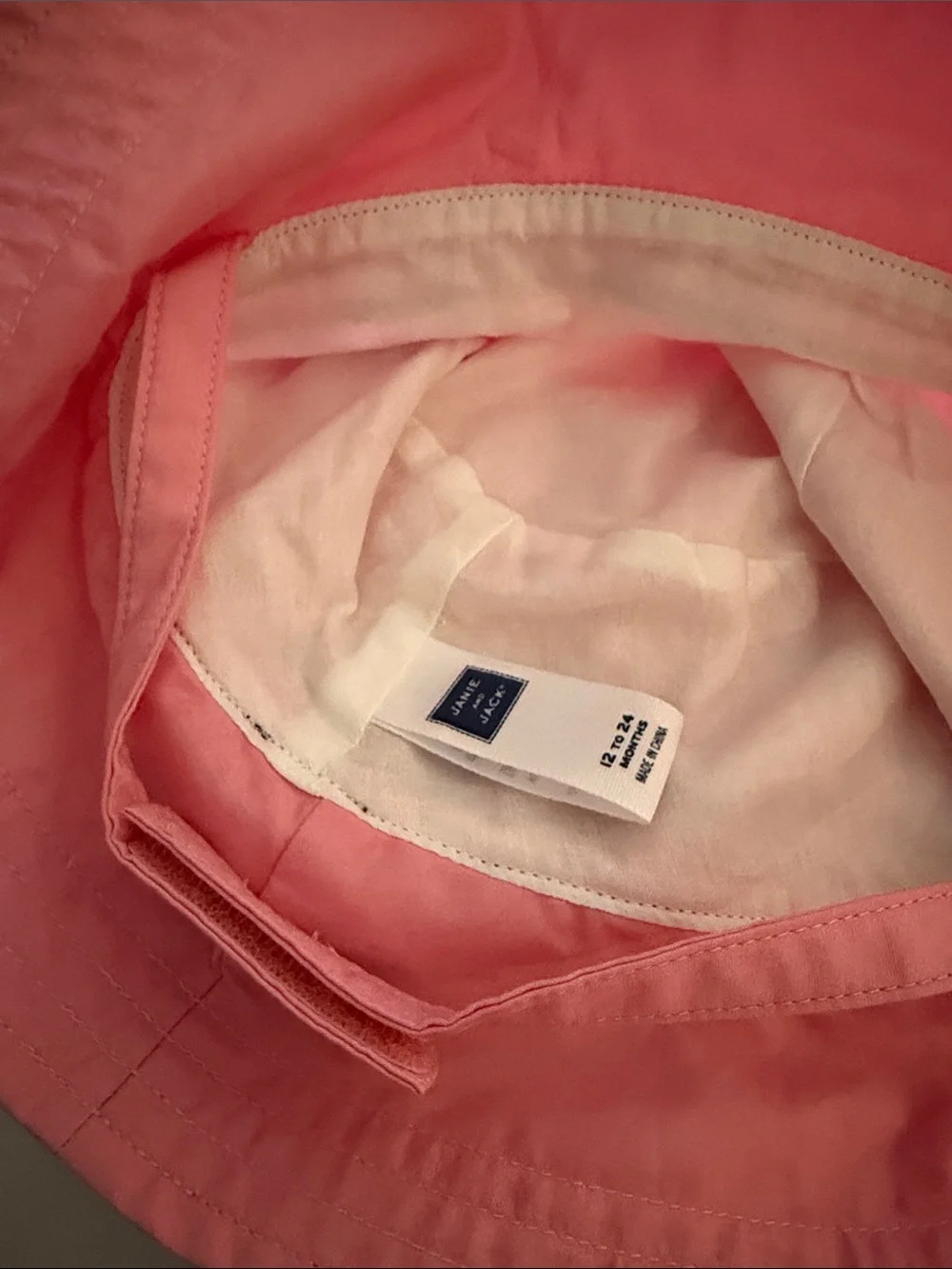 Janie and Jack Girls Pink Sun Hat size: 12-24 Months- EUC